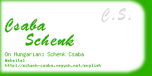 csaba schenk business card